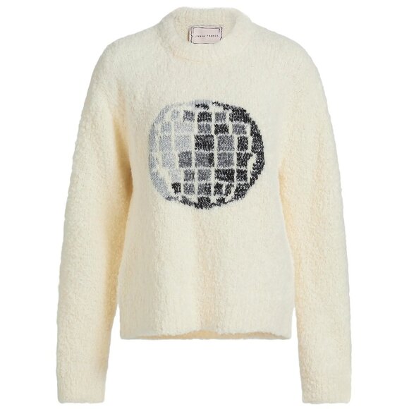 Lingua Franca HAND KNIT DISCO BALL CREW SWEATER - Picture 4 of 5